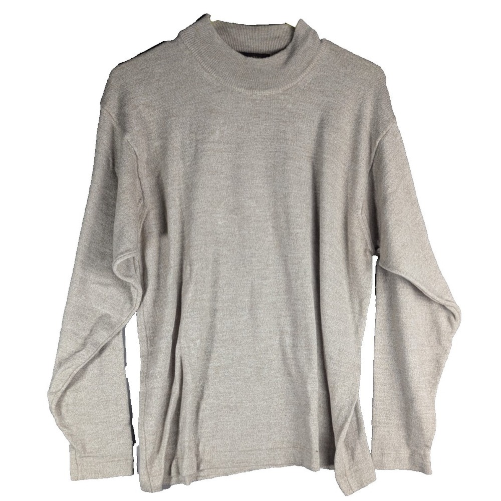 Roberto Villini Collezione Merino Wool Sweater Mens Large Dark Gray Mockneck